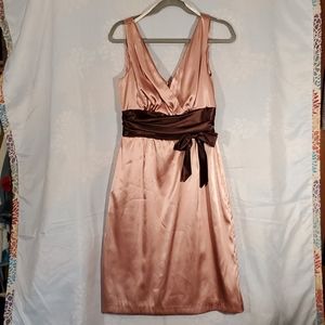 Eliza J size 10 peach/brown dress